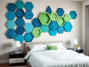 Read more about the article 29 Modern Bedroom Ideas with Geometric Wall Art