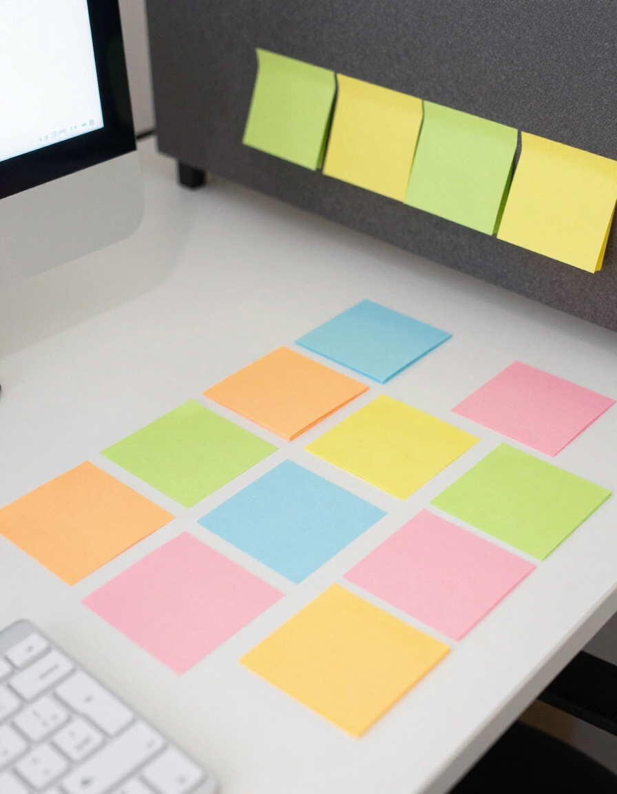 14. Use Colorful Sticky Notes