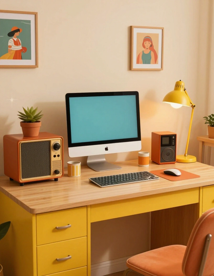 24. Retro Desk Setup