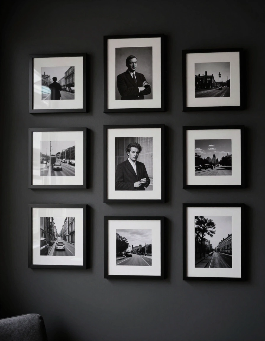 11. Moody Dark Gallery Wall