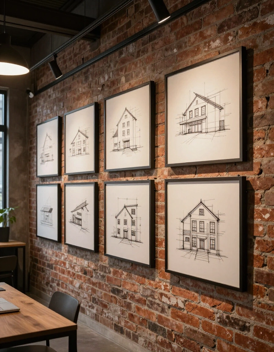 6. Industrial Chic Gallery Wall