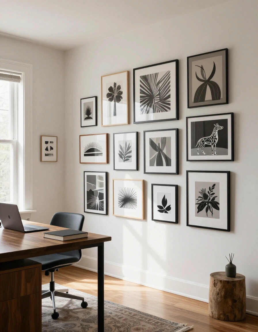 9. Hang a Gallery Wall of Thrifted Art