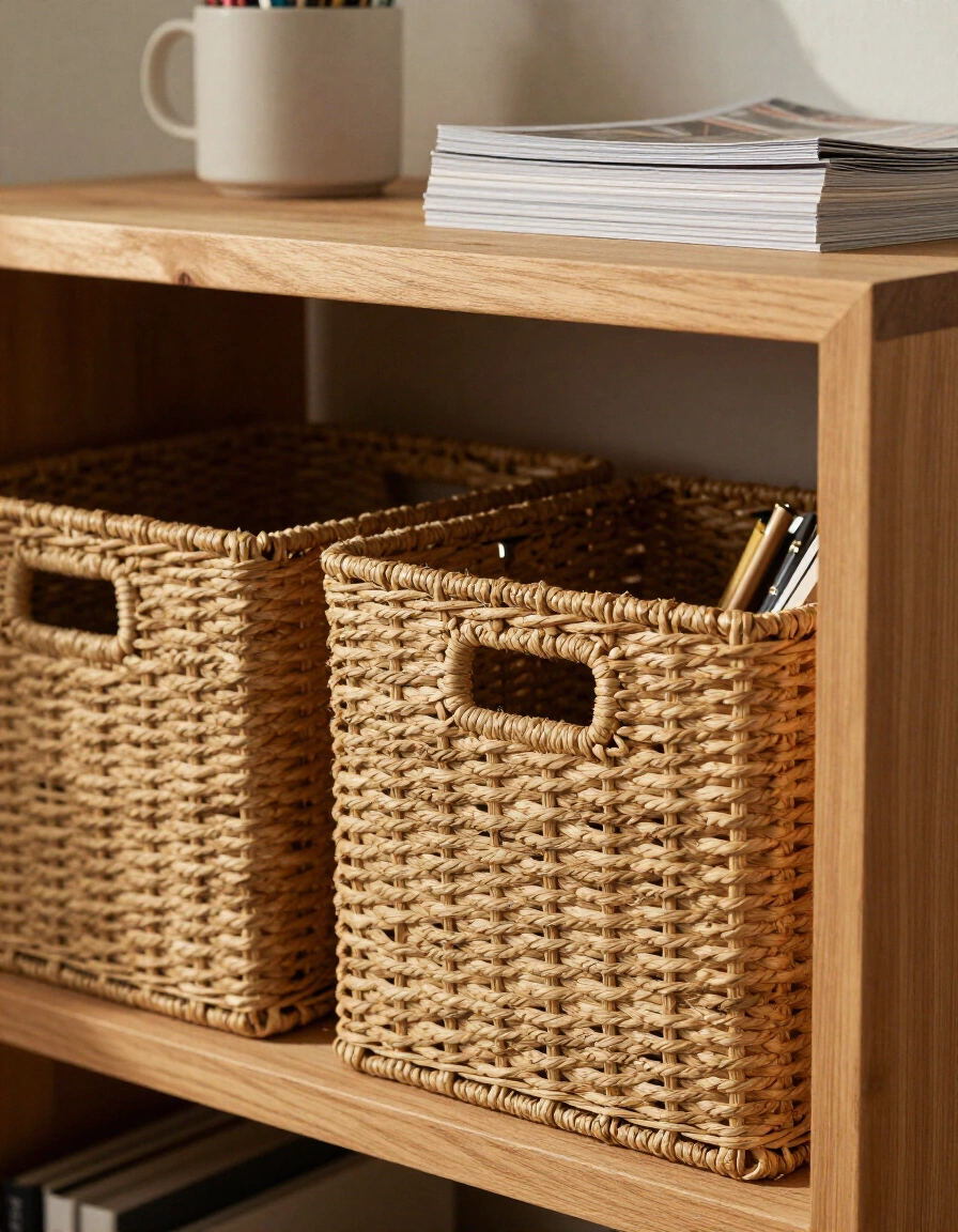 10. Use Decorative Baskets for Storage