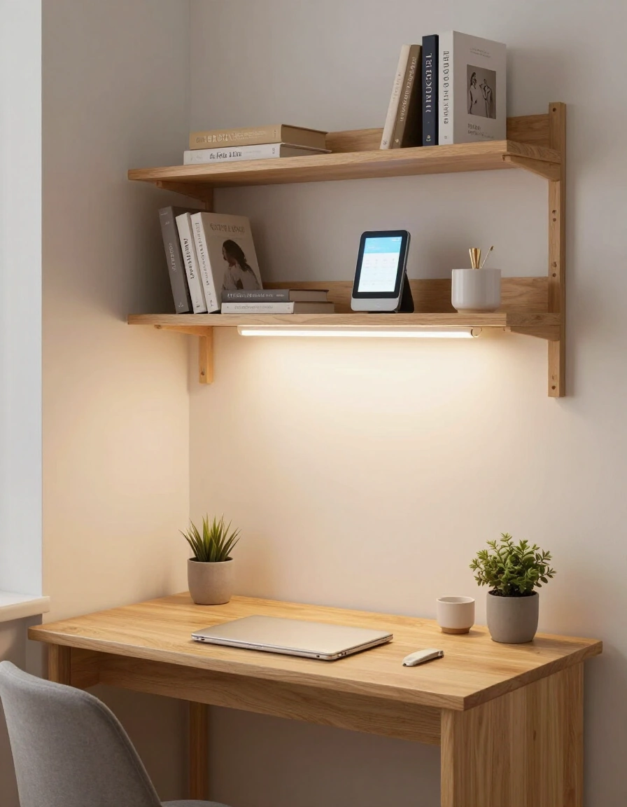 10. Compact Desk Space