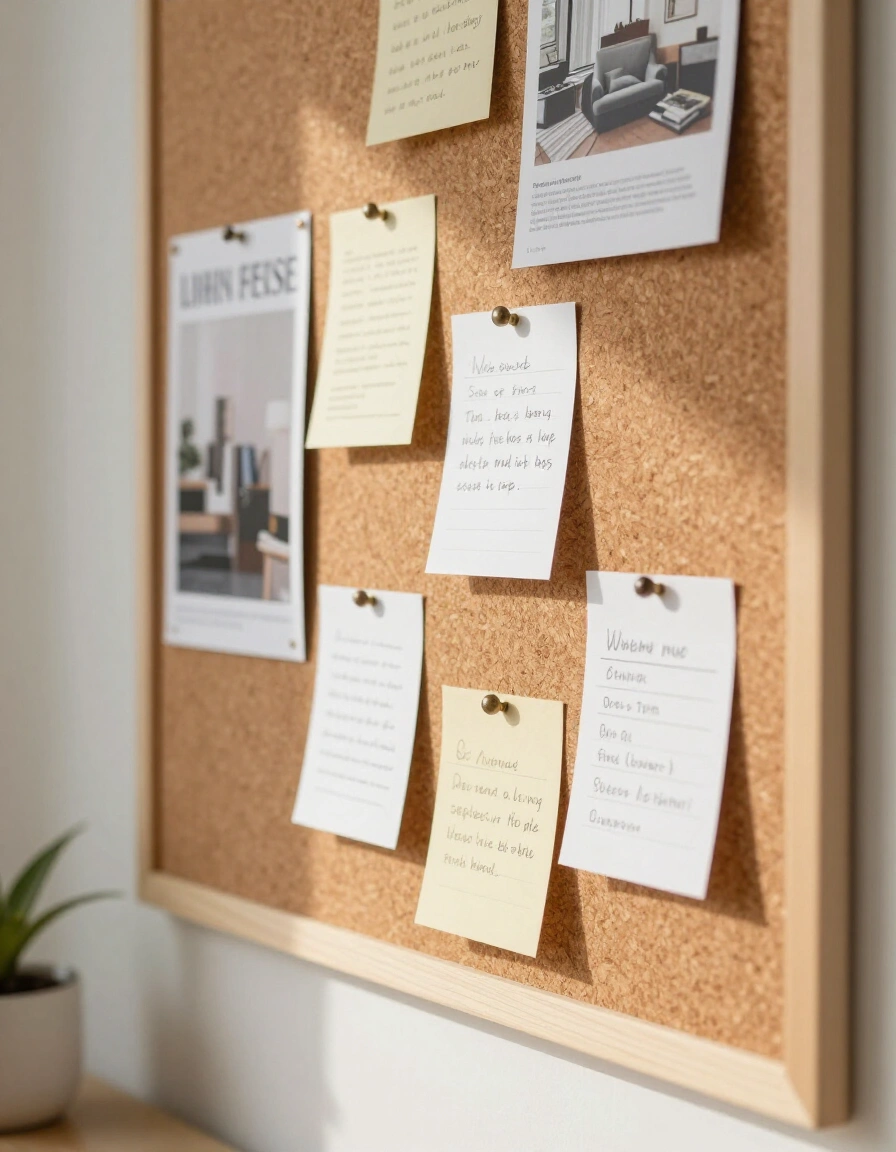 25. Use a Cork-Backed Bulletin Board