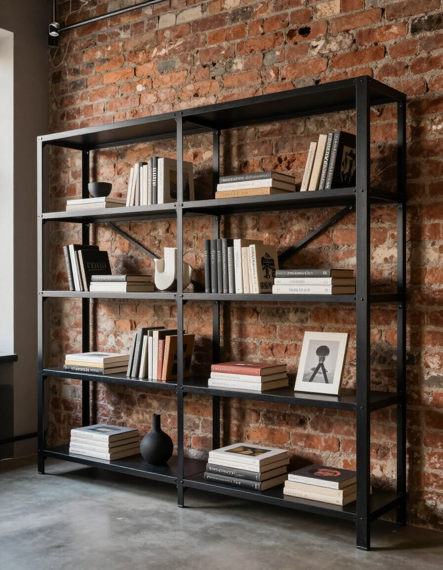 6. Industrial Metal Shelves