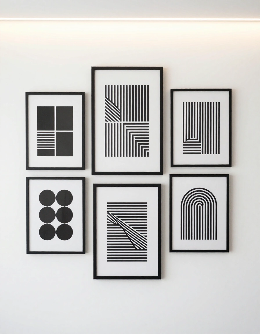 4. Modern Art Print Cluster