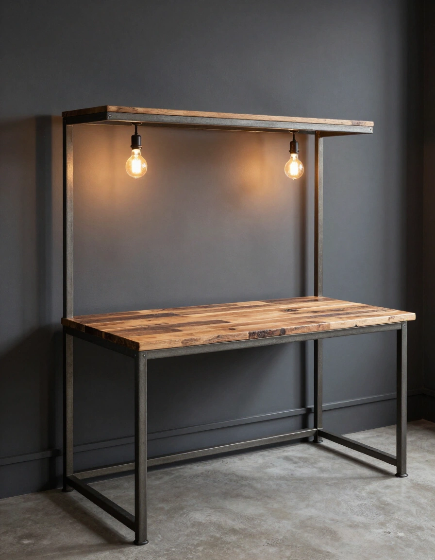 6. Industrial Home Office Desk