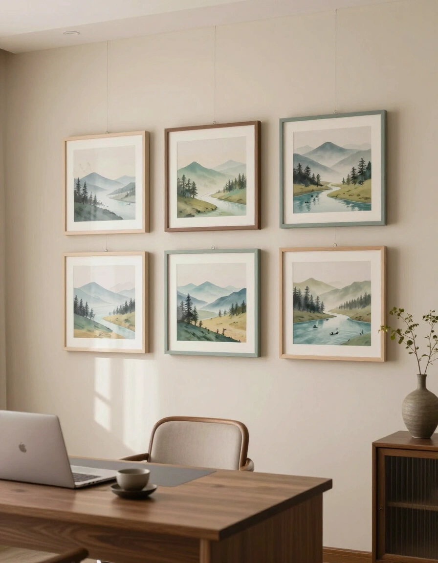 22. Tranquil Zen Gallery Wall