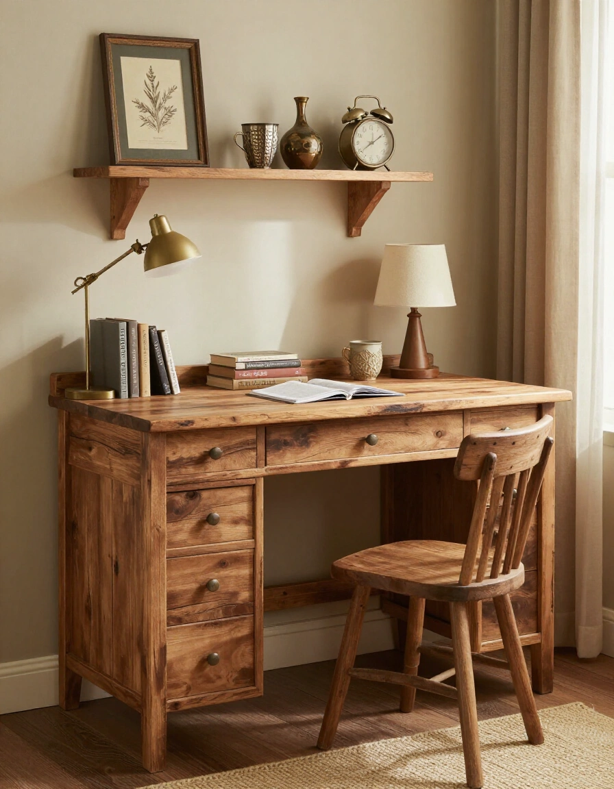 7. Rustic Home Office Desk