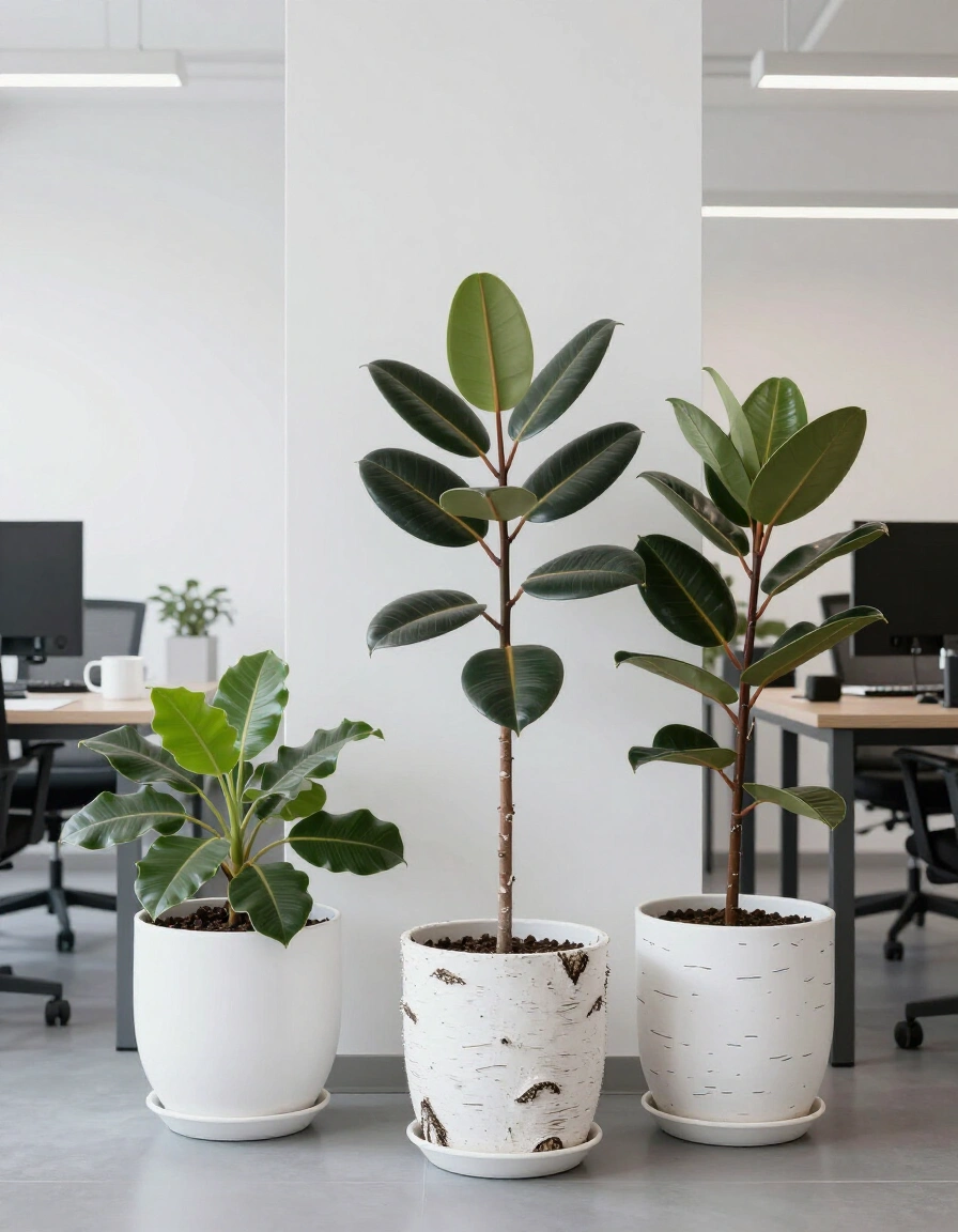 5. Scandinavian Home Office Plant Decor