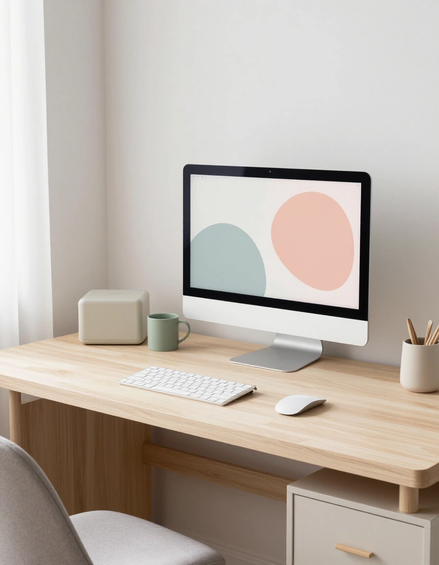 5. Scandinavian Desk Aesthetic