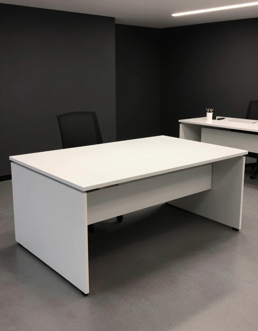 3. Use a White Desk for Contrast