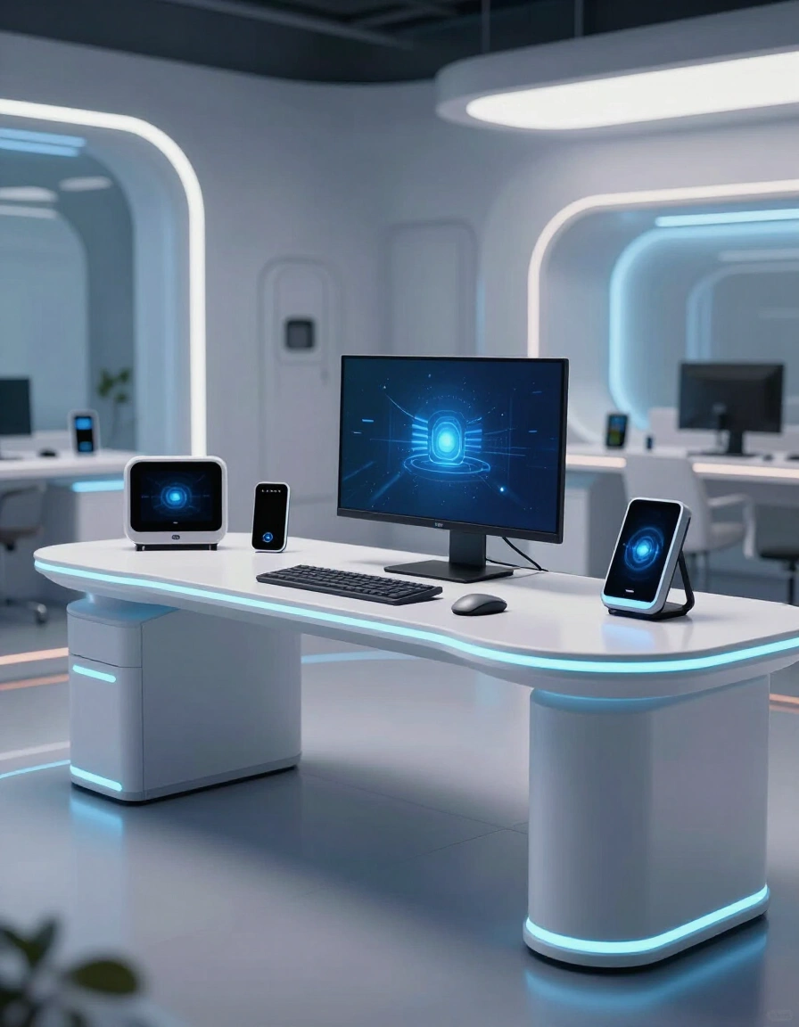 23. Futuristic Desk Setup
