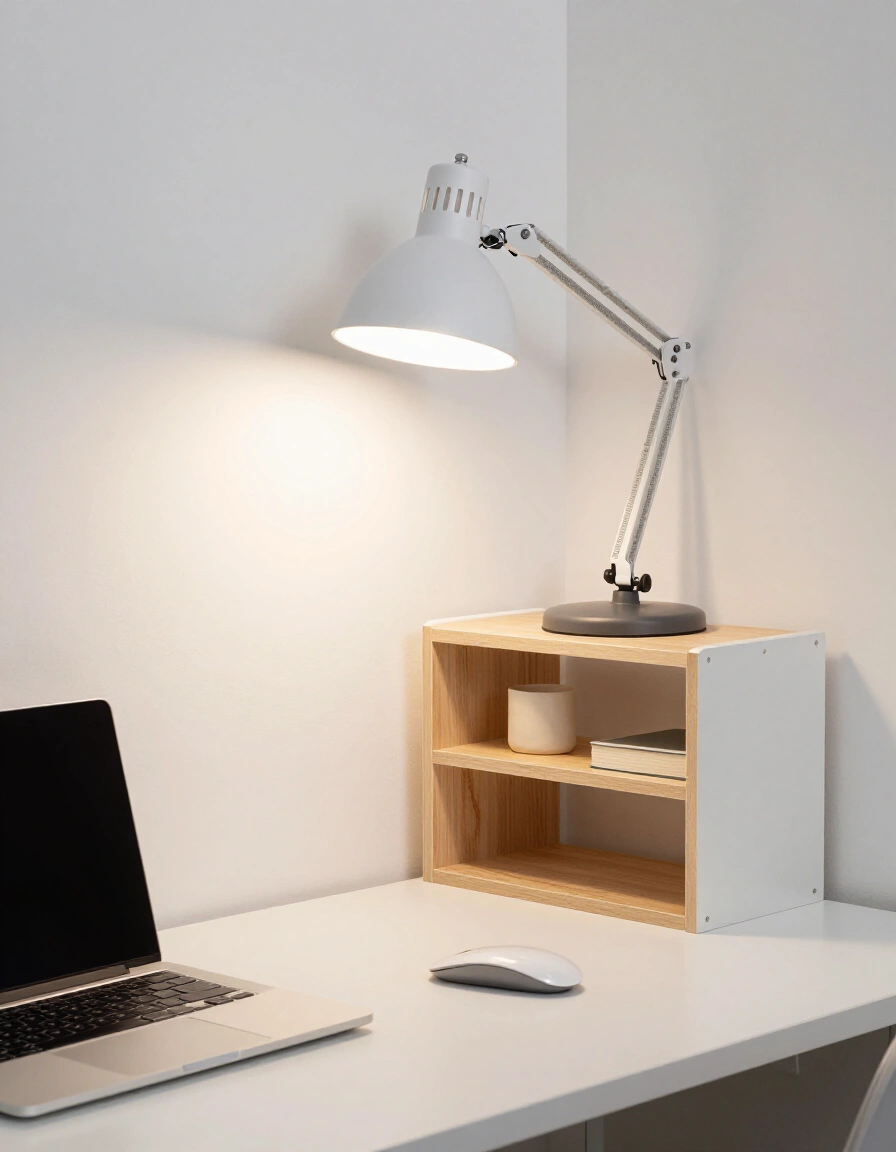 10. Small Space Home Office Lighting
