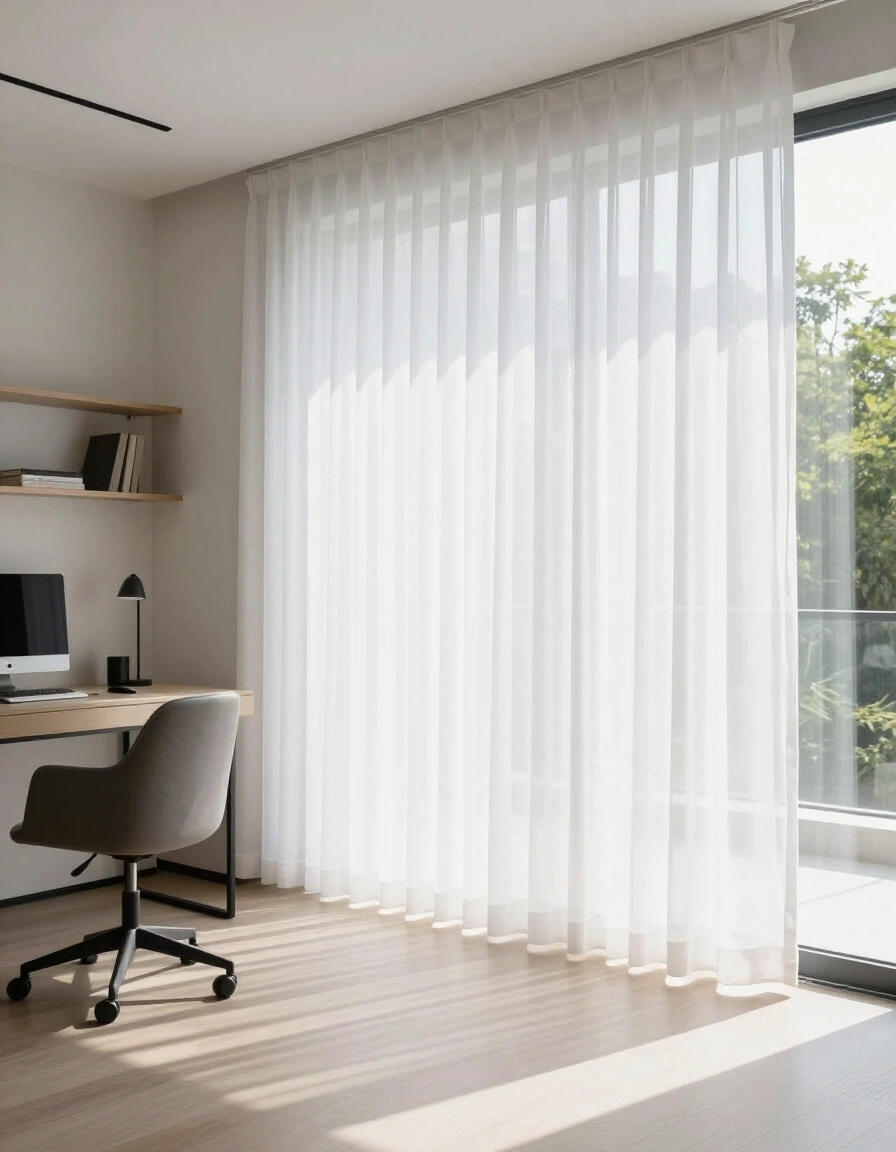 24. Hang Sheer White Curtains