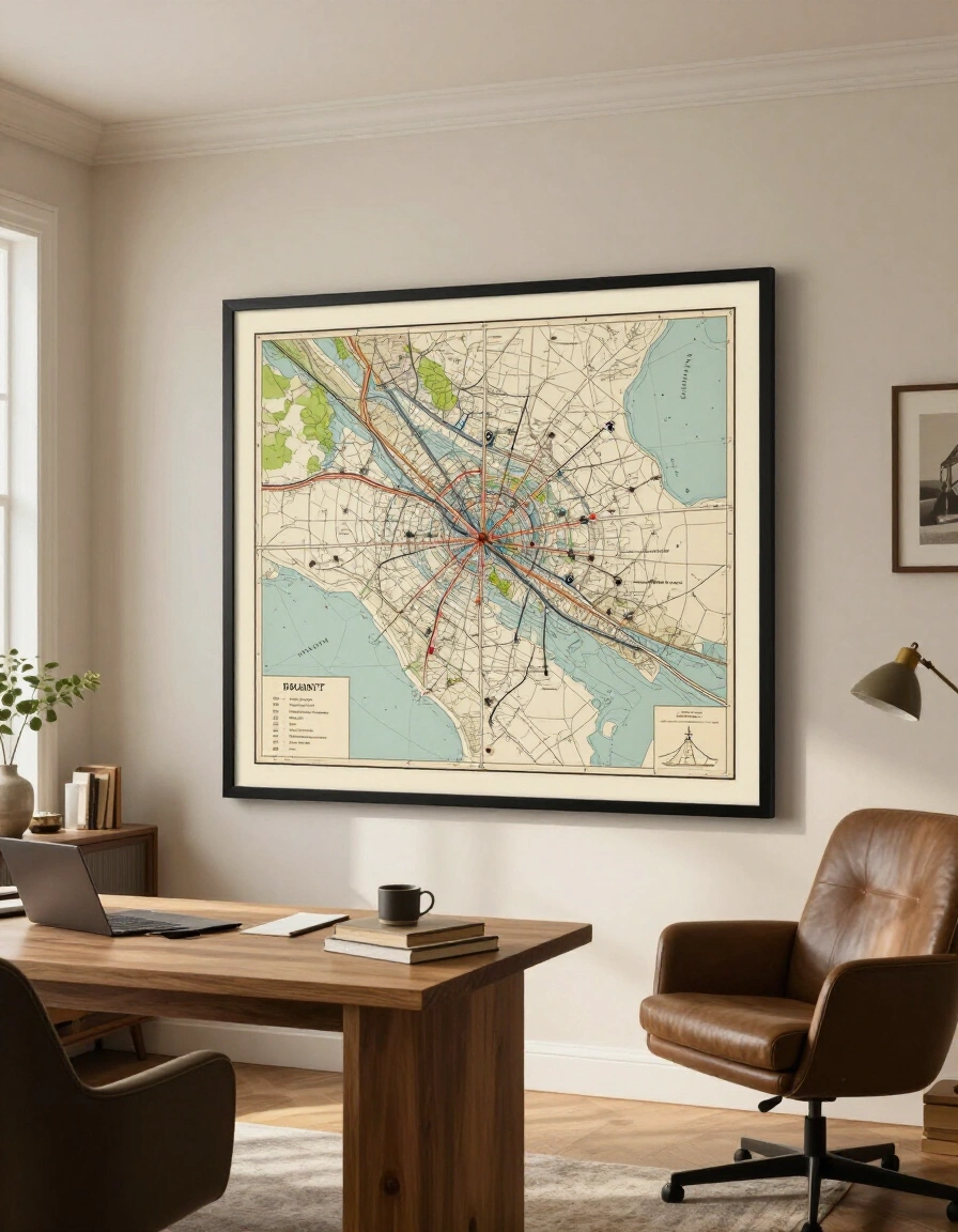 2. Hang a Vintage Map