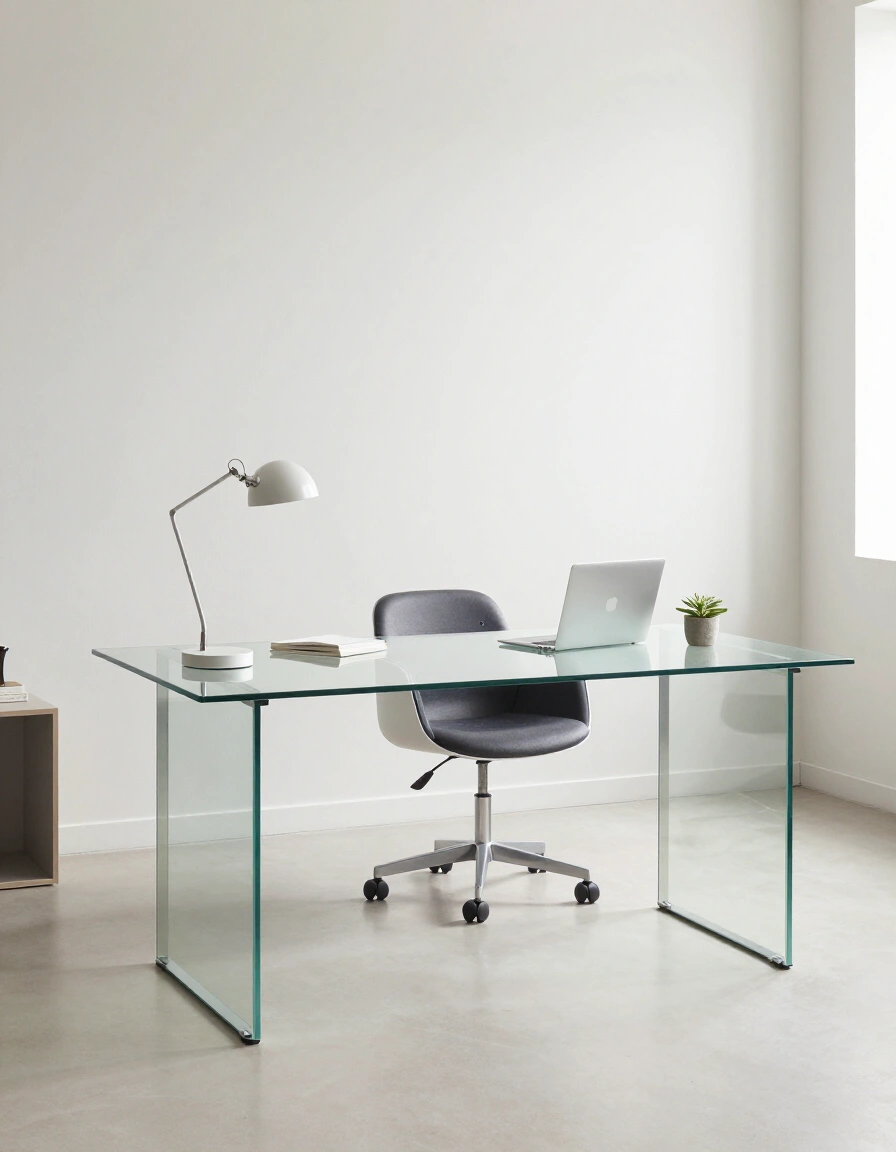 17. Opt for a Glass Desk