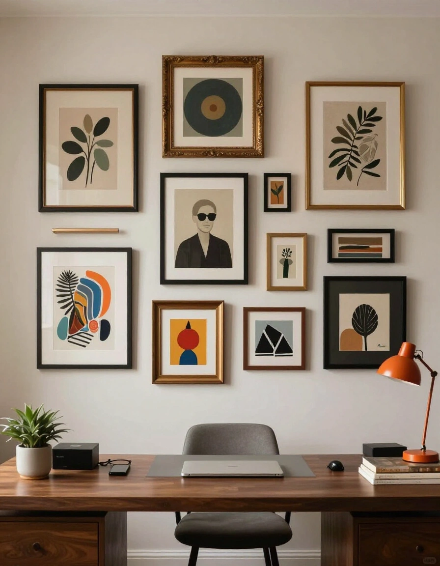 14. Eclectic Mix Gallery Wall