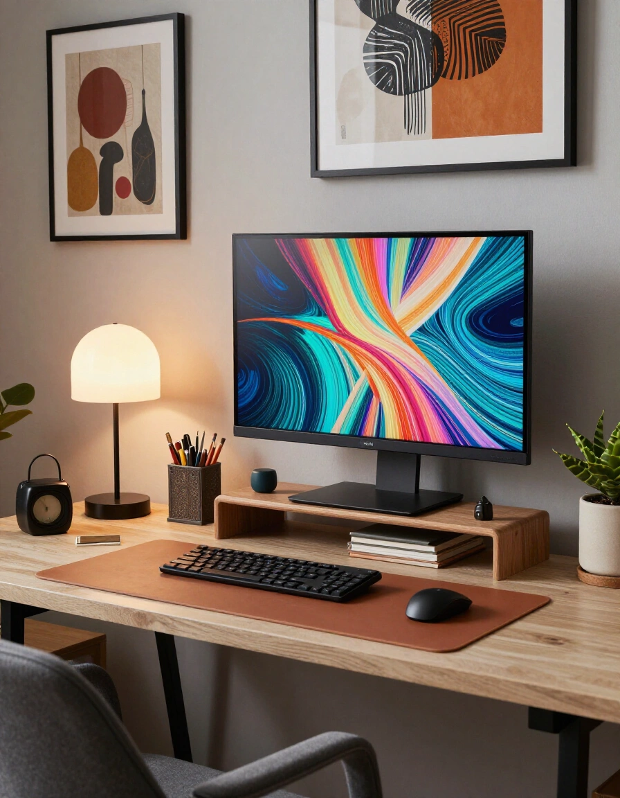 22. Eclectic Desk Setup