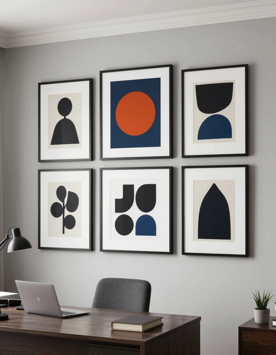 21. Geometric Forms Gallery Wall