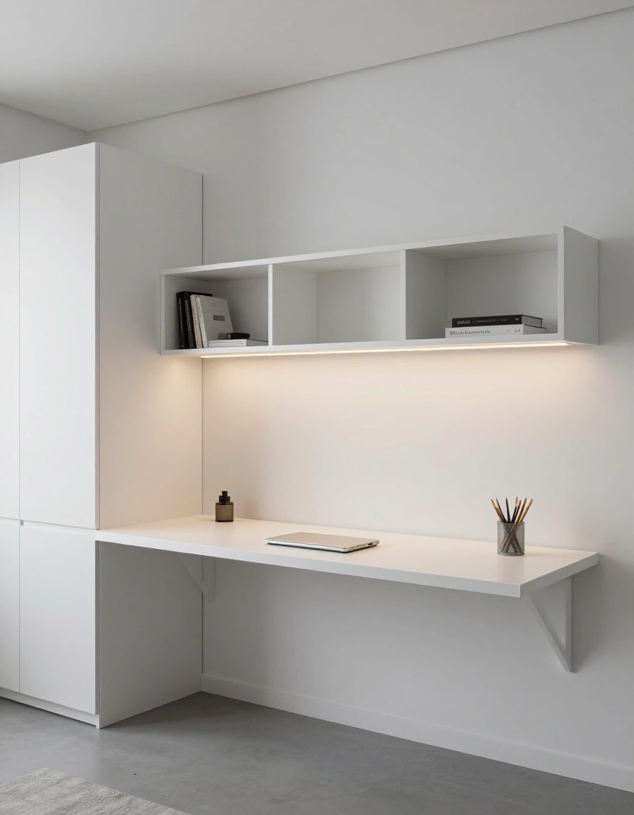 17. Opt for a Wall-Mounted Desk