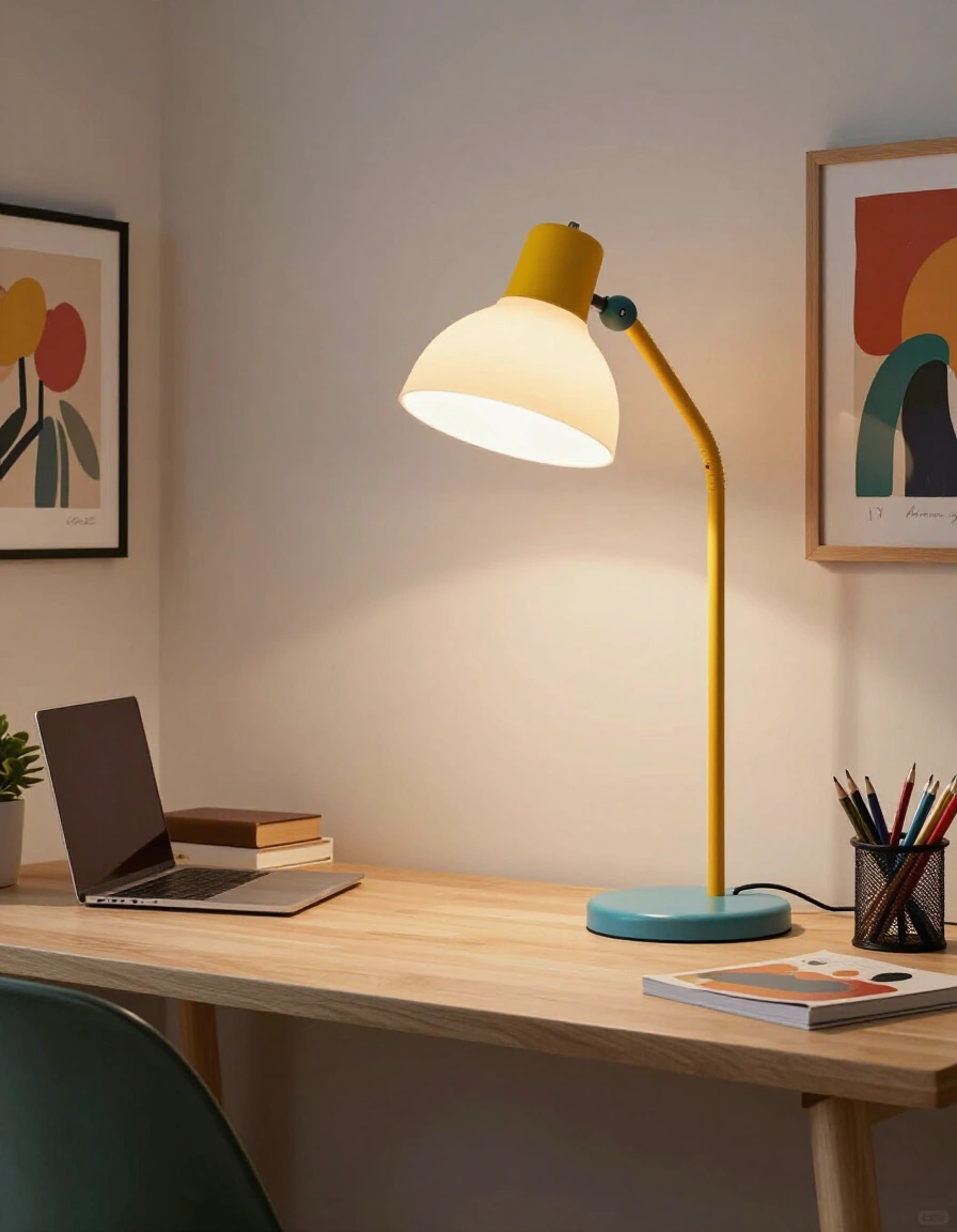 14. Creative Artistic Home Office Lighting