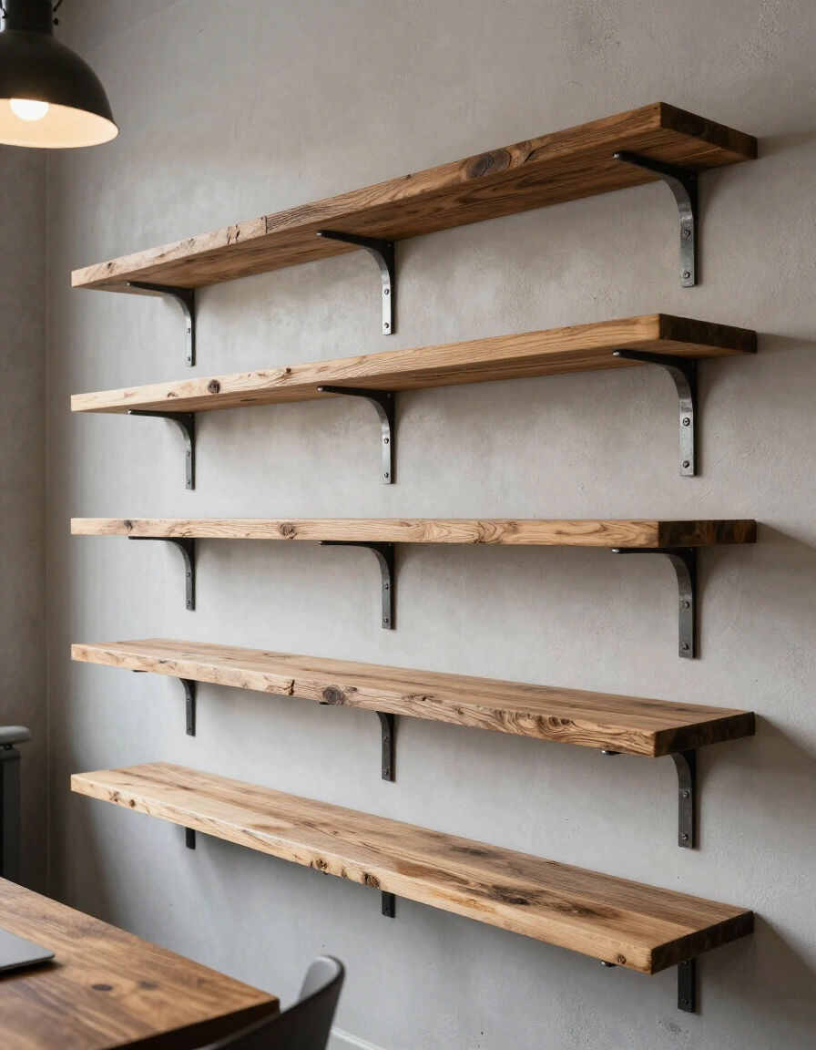 6. Industrial Charm in Home Offices