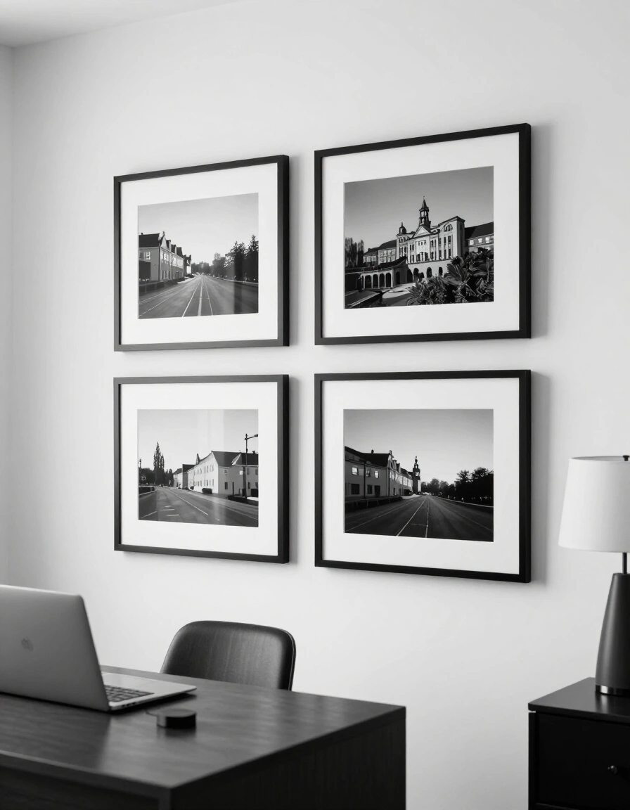 23. Monochrome Palette Gallery Wall