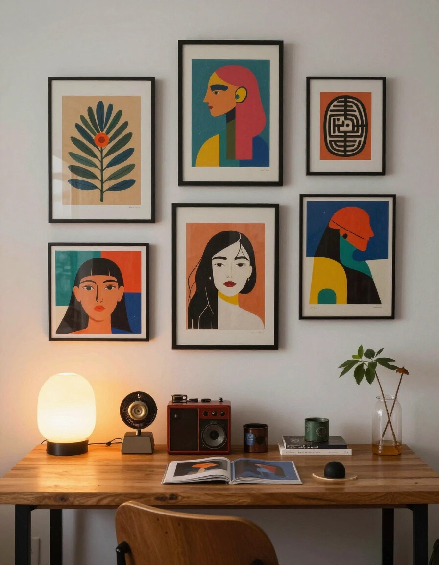 24. Eclectic Desk Decor