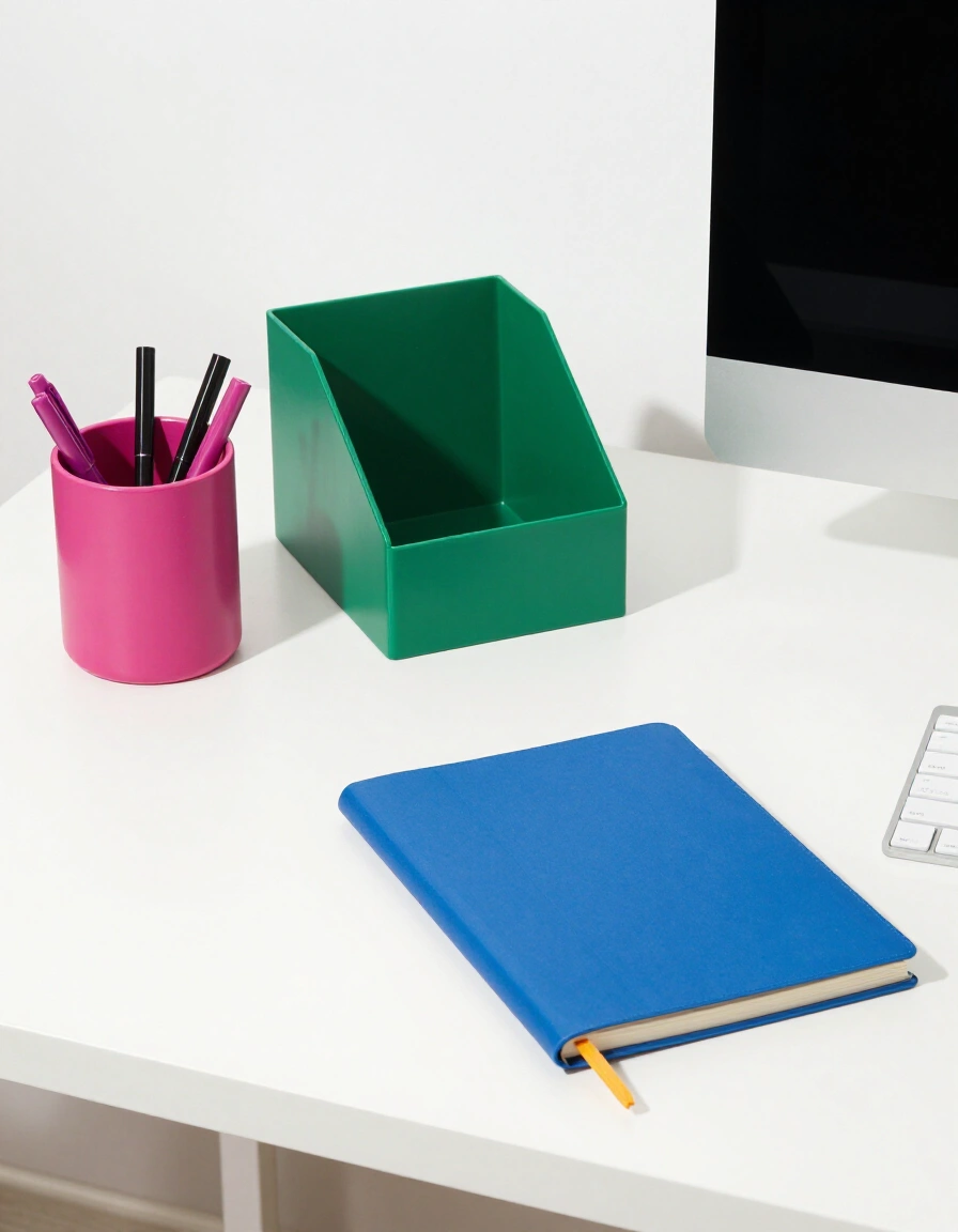 5. Select Vibrant Desk Accessories