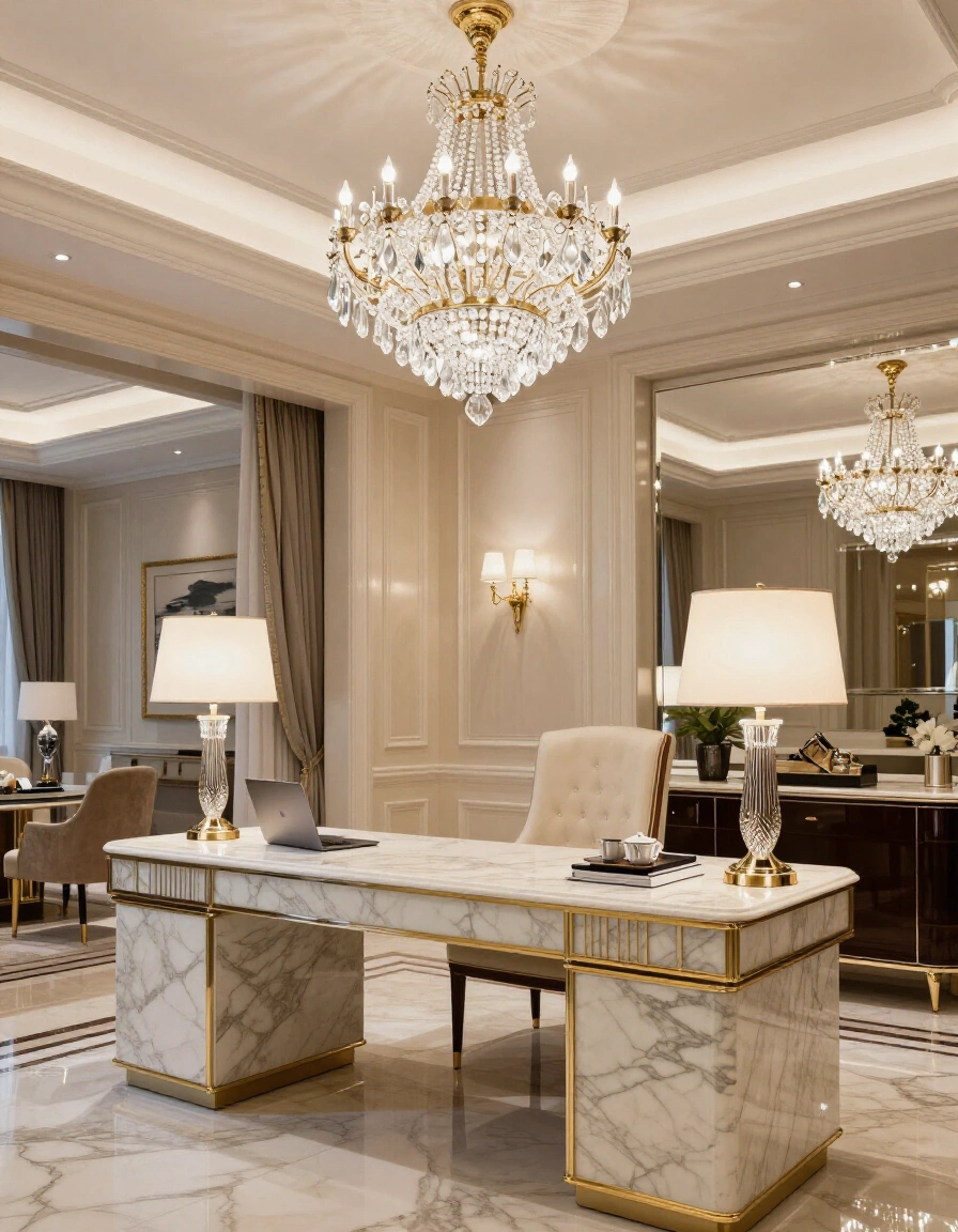 8. Luxury Home Office Lighting