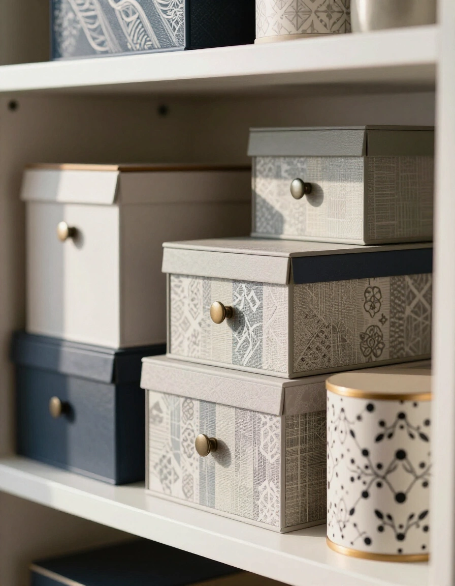 13. Use Decorative Storage Boxes