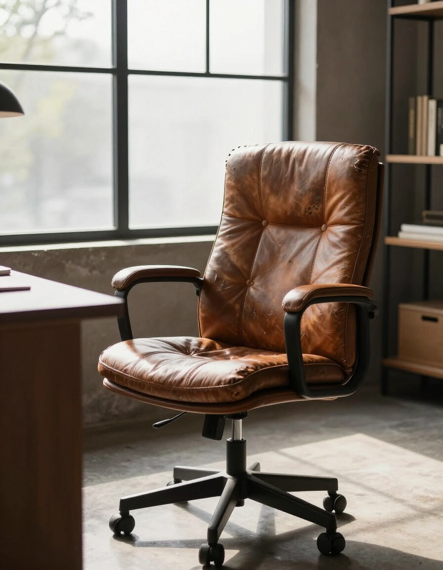 7. Find a Distressed Leather Chair