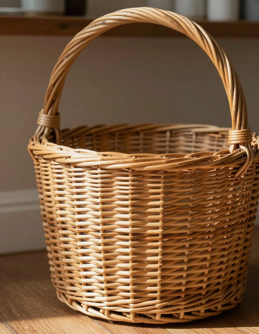 13. Use a Wicker Basket for Storage