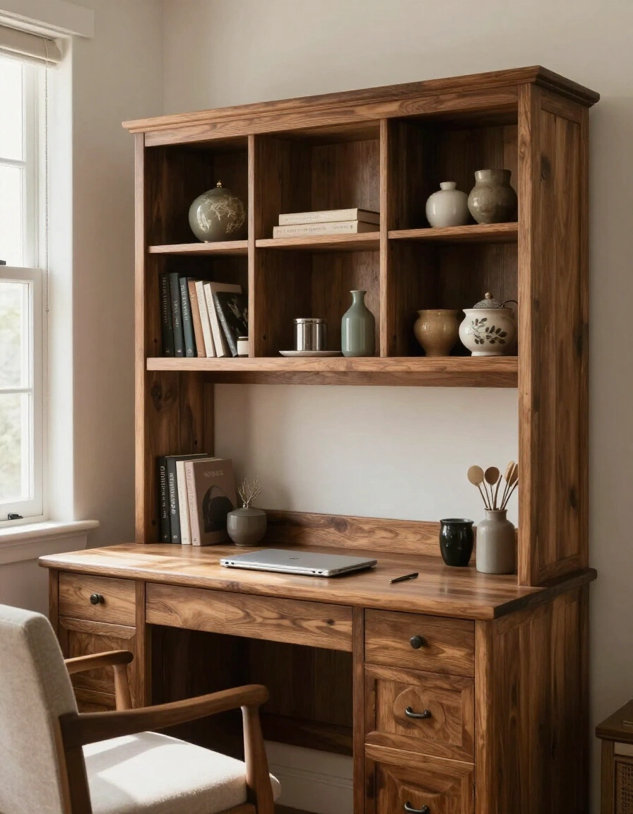 26. Opt for a Compact Desk Hutch