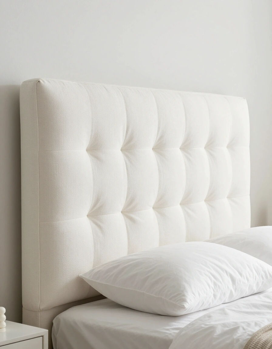 12. All-White Padded Headboard