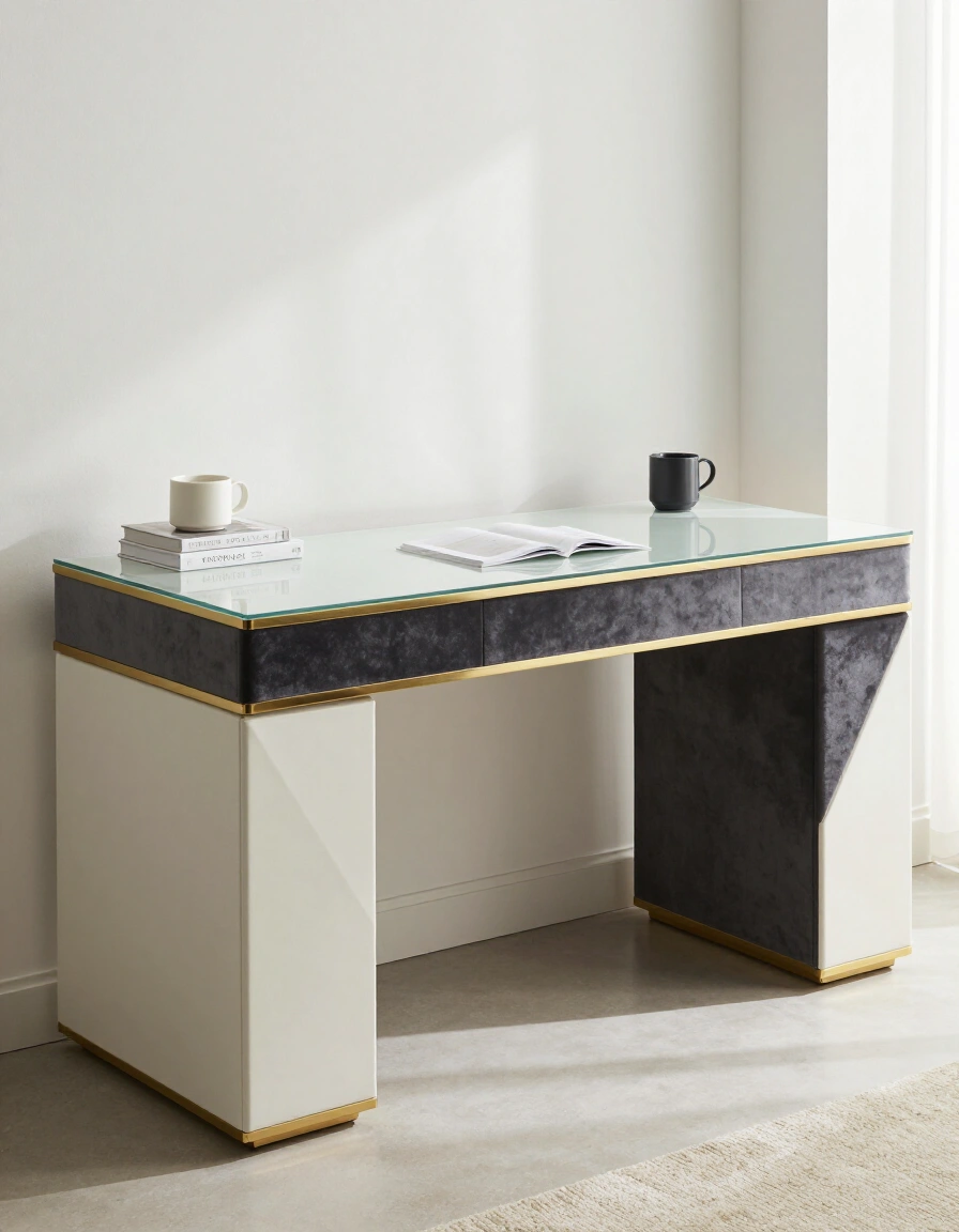 16. Art Deco Minimalist Desk Setup