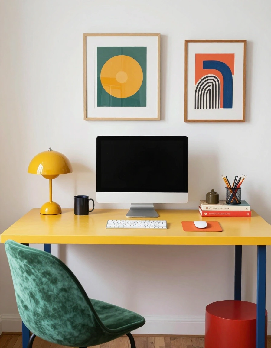 14. Creative Artistic Desk Setup