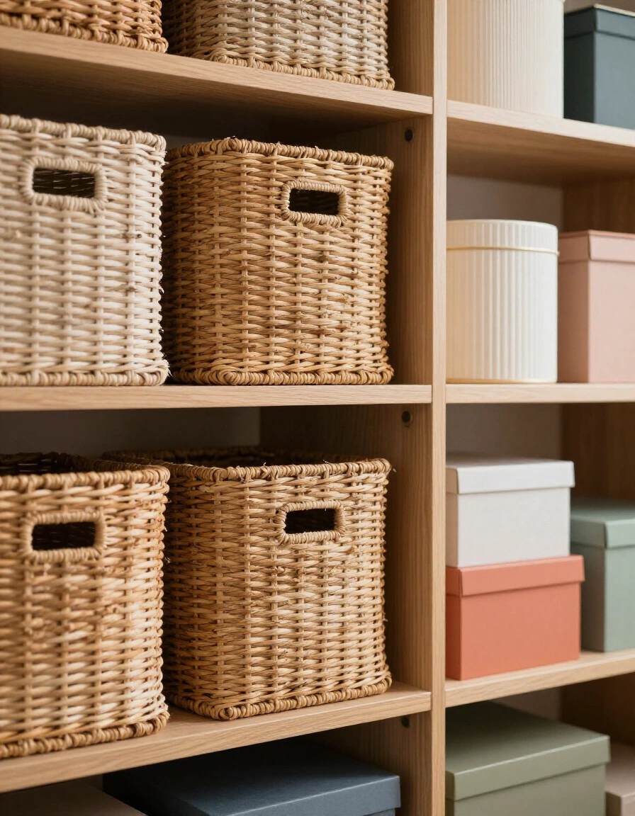7. Use Decorative Storage Bins