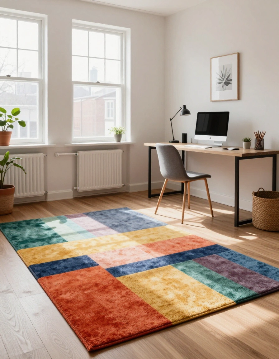 2. Add a Pop of Color with a Rug