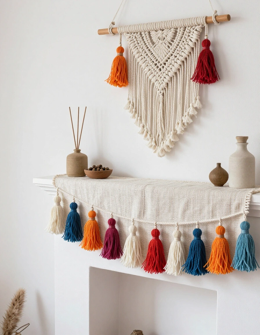 3. Boho Chic Mantel Magic