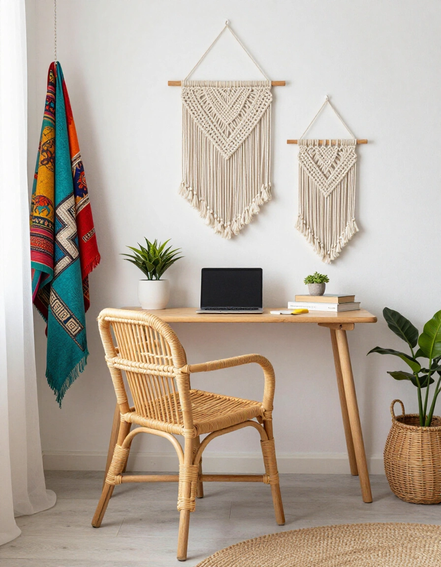 3. Boho Home Office