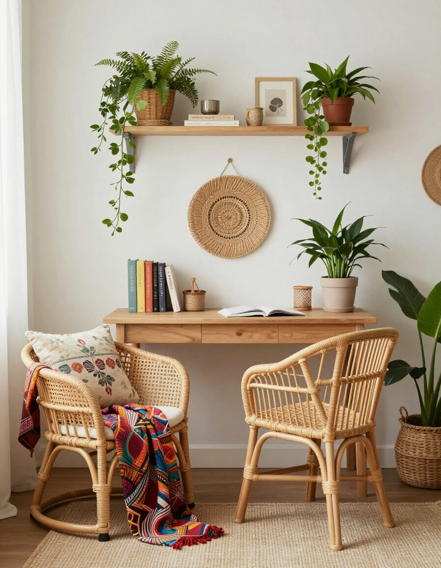 3. Boho Home Office