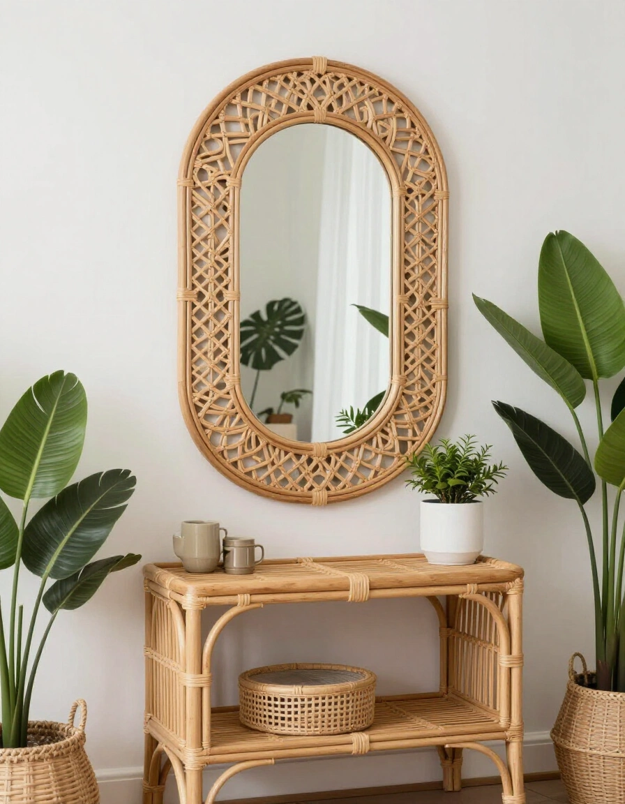 3. Boho Ornate Wall Mirror