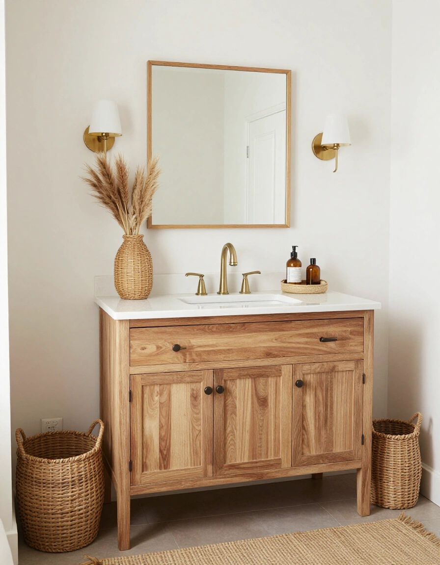 8. Budget-Friendly Boho Bathroom Vanity