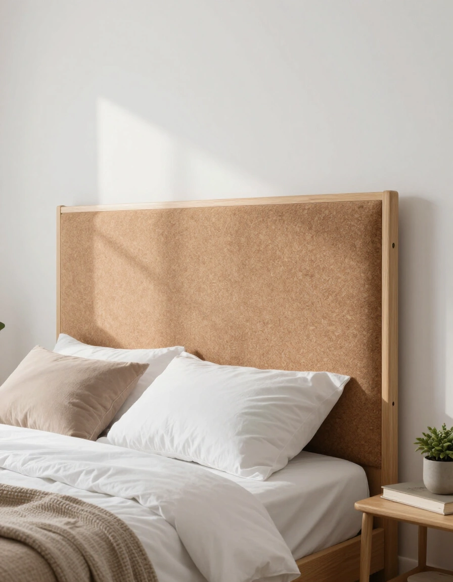 9. Budget-Friendly Cork Headboard