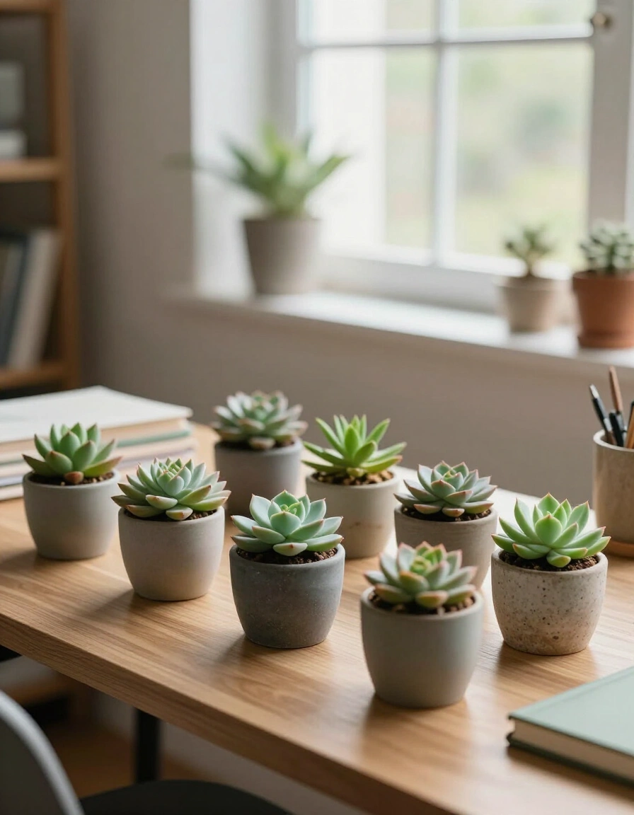 5. Display a Collection of Potted Succulents