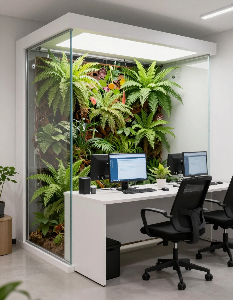 10. Small Space Home Office Plant Decor