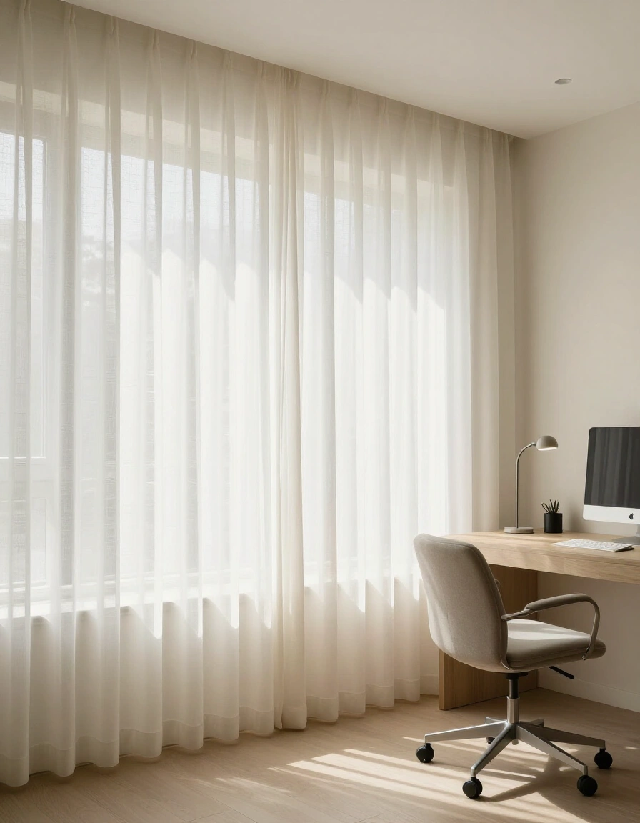11. Hang Sheer Curtains for Soft Light
